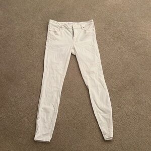 loft off white skinny jeans